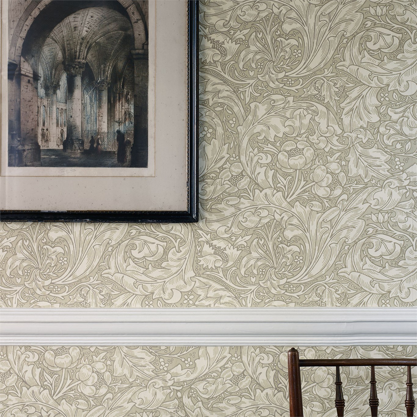 Обои Morris Archive Wallpapers III Bachelors Button 214735 фото в интерьере